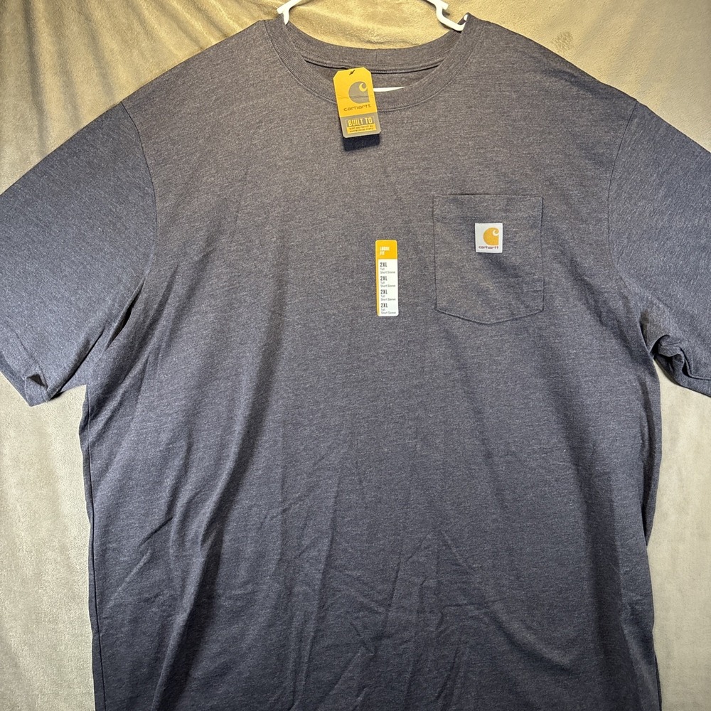 Carhartt Gray Loose Fit Heavyweight Short-Sleeve Pocket T-Shirt Men's Size 2XL